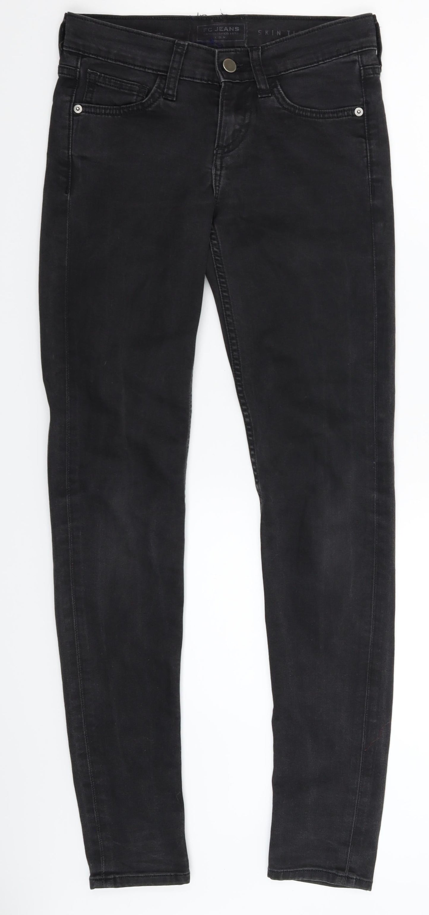 FC Jeans Womens Grey  Denim Skinny Jeans Size 8 L31 in