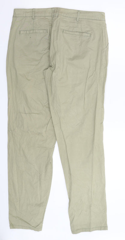 Biaggini Womens Green  Denim Straight Jeans Size 12 L31 in