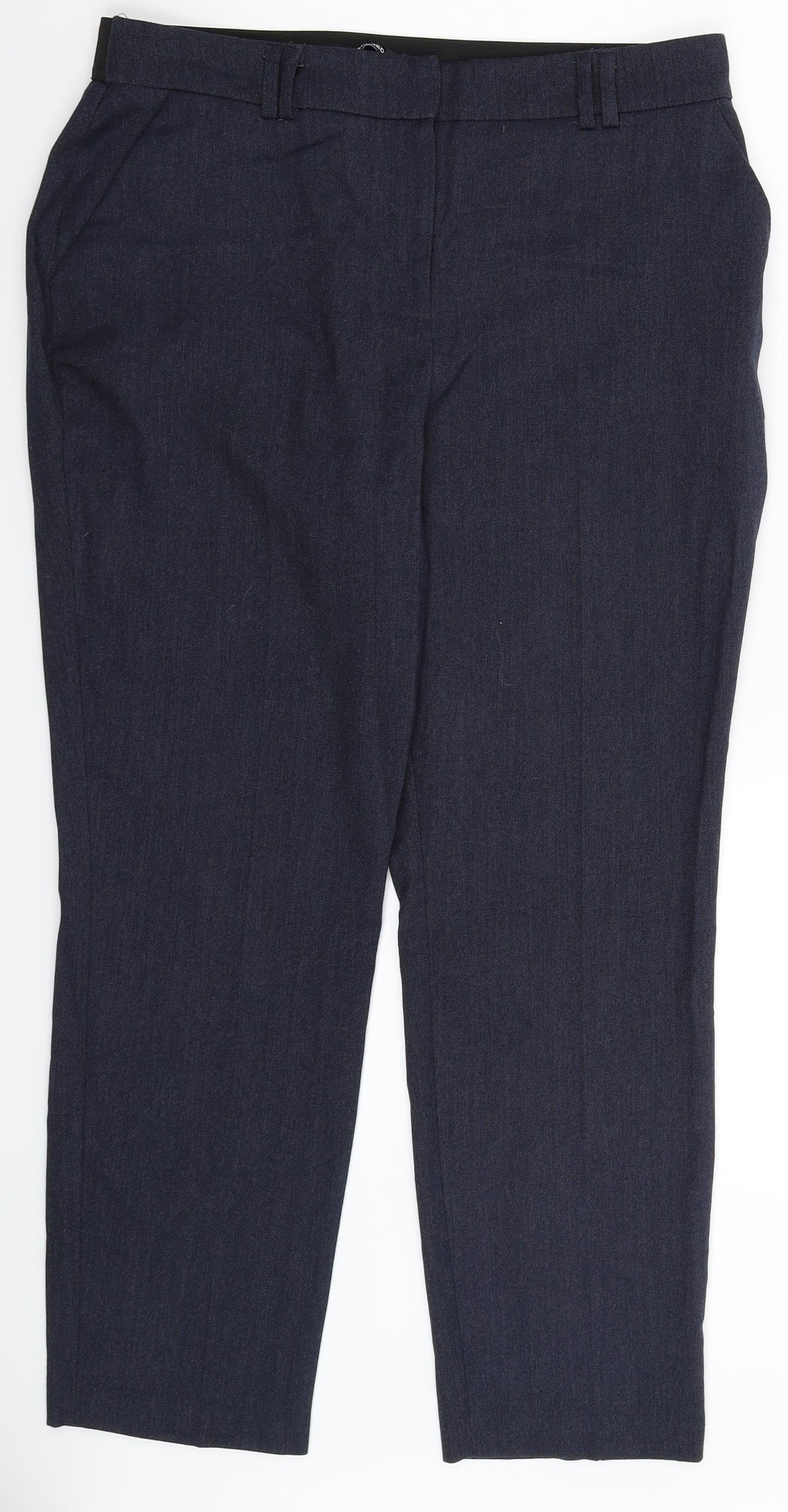 Womens UK Size 12 Bonmarché Slim Fit Dress Pants Blue Trousers