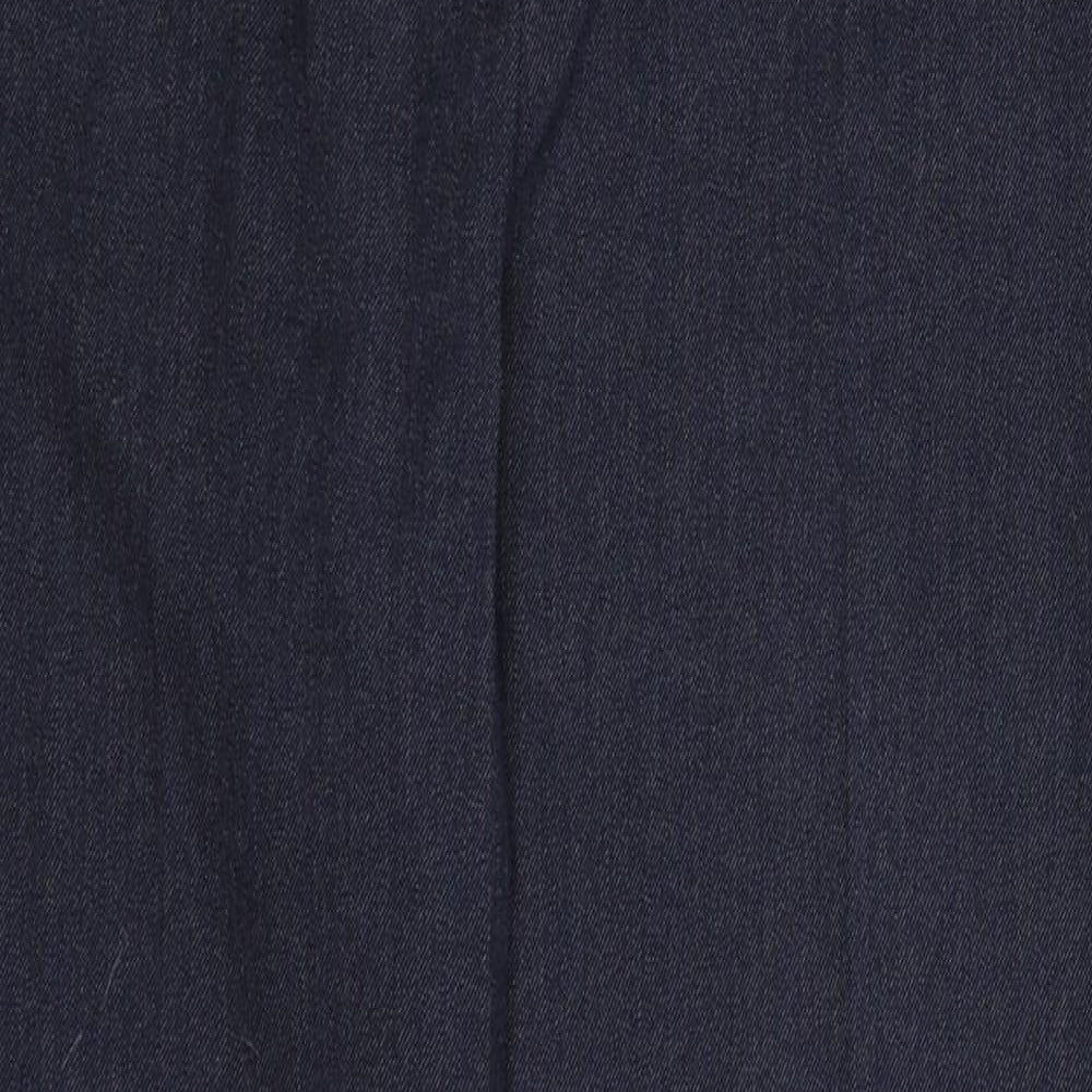 Womens UK Size 12 Bonmarché Slim Fit Dress Pants Blue Trousers