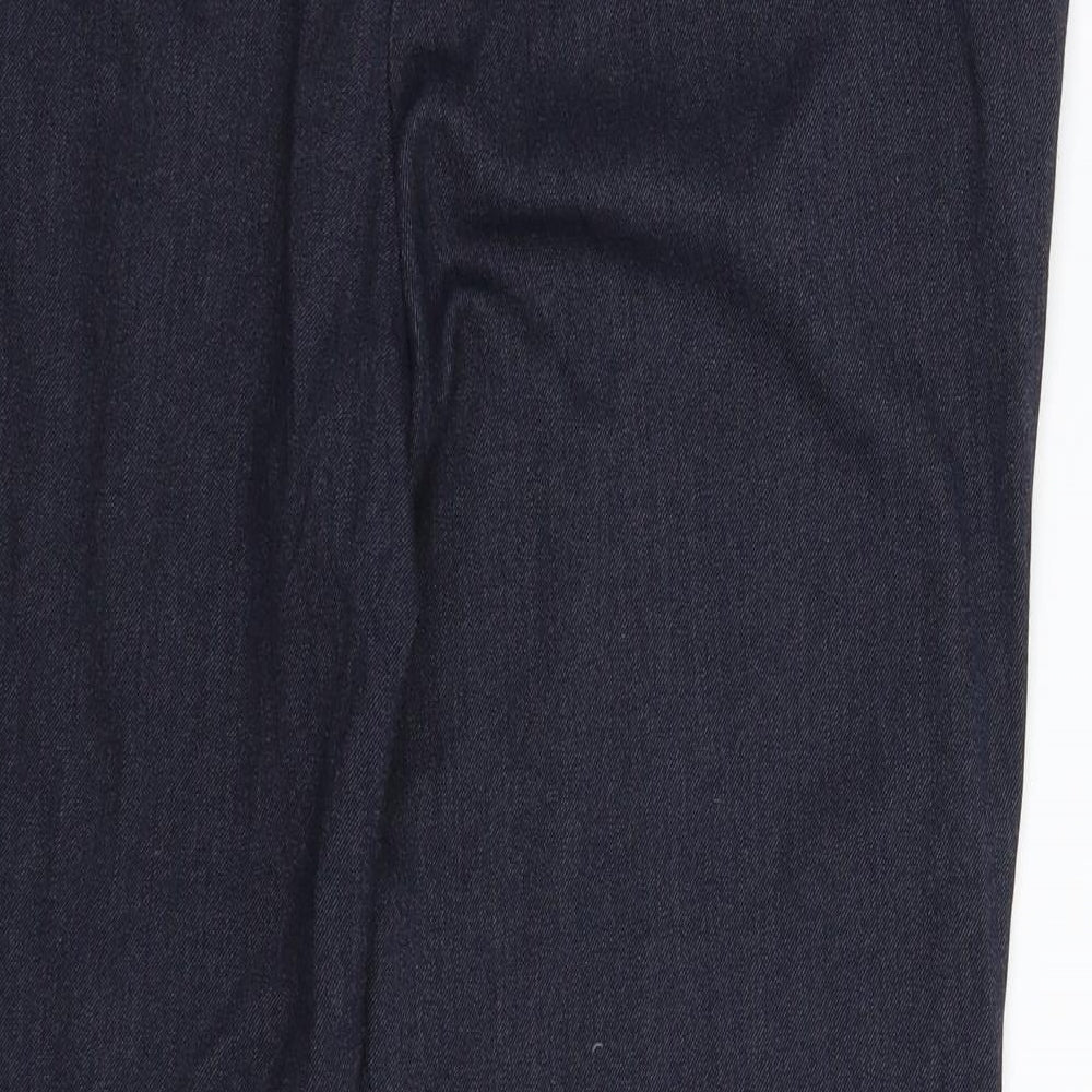 Womens UK Size 12 Bonmarché Slim Fit Dress Pants Blue Trousers