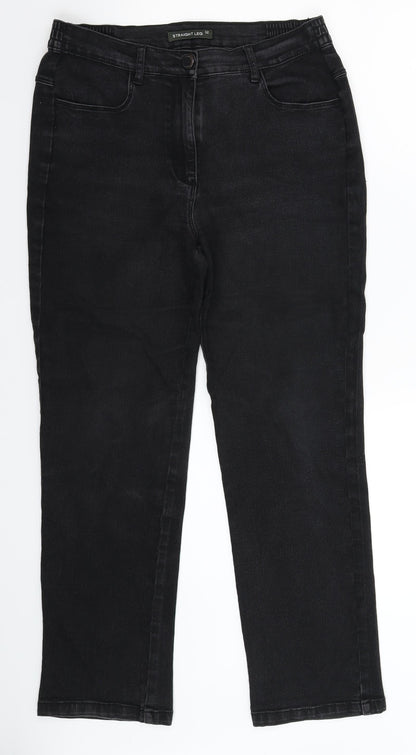 Bonmarché Womens Black  Denim Skinny Jeans Size 12 L27 in