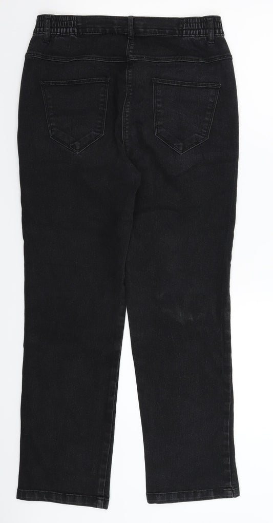 Bonmarché Womens Black  Denim Skinny Jeans Size 12 L27 in
