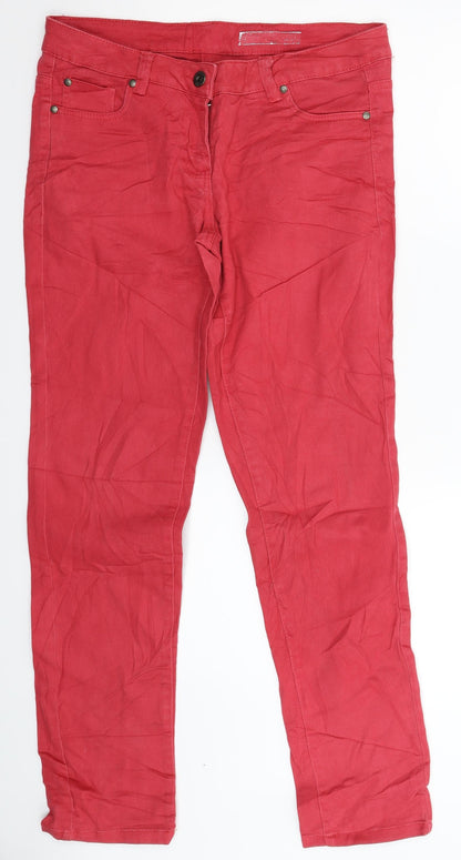 Womens UK Size 32 in Preworn Slim Fit Skinny Red Jeans