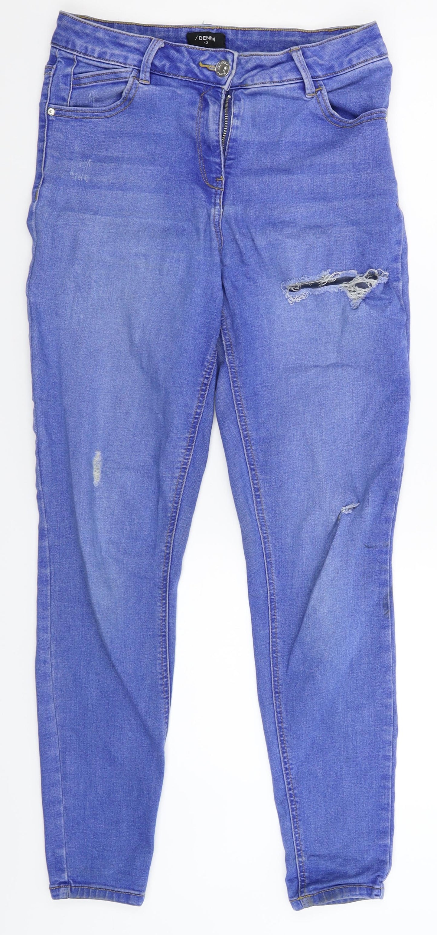 Matalan Womens Blue  Denim Skinny Jeans Size 12 L28 in