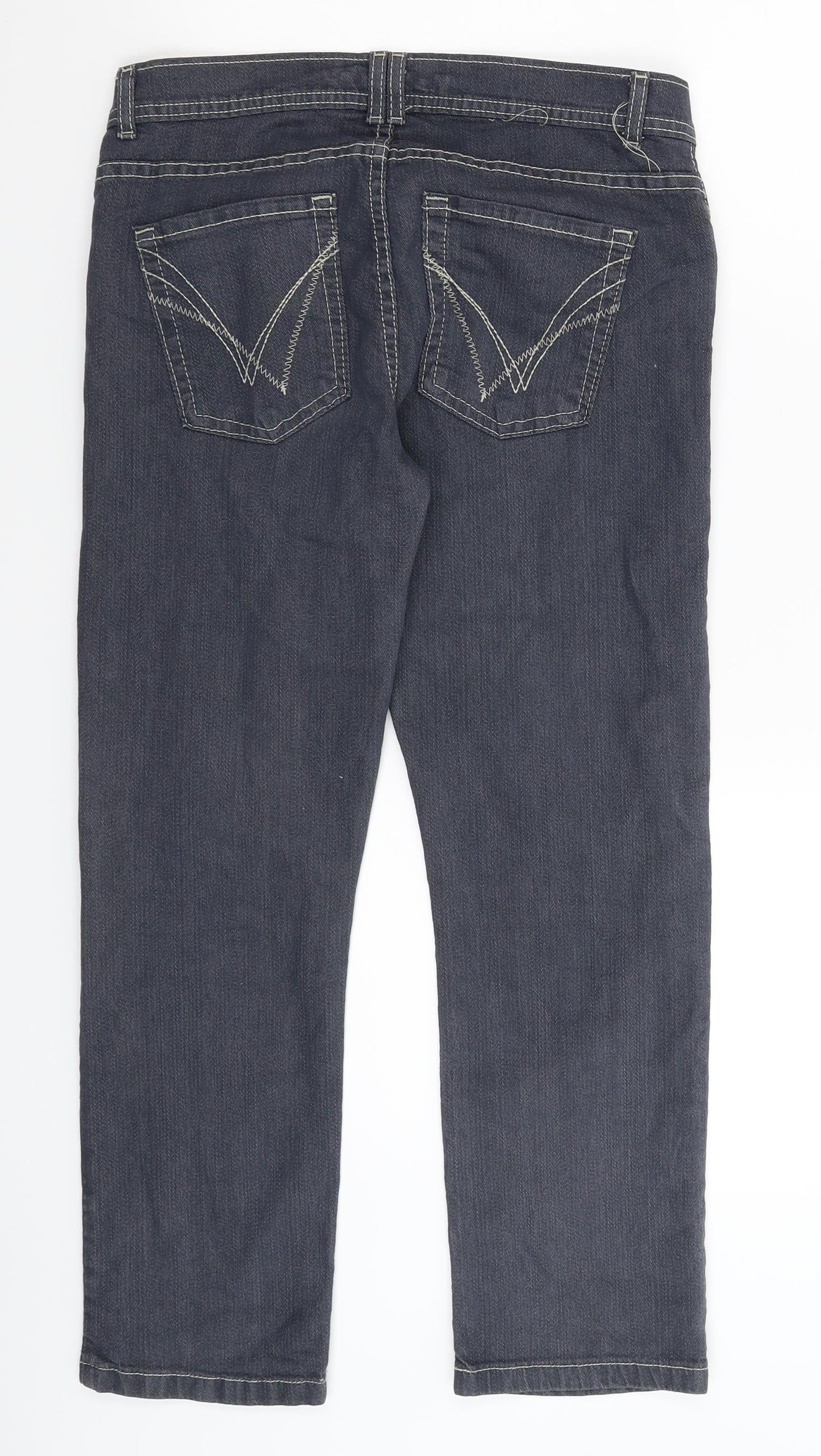 Authentic Womens Grey  Denim Straight Jeans Size 30 in L25 in