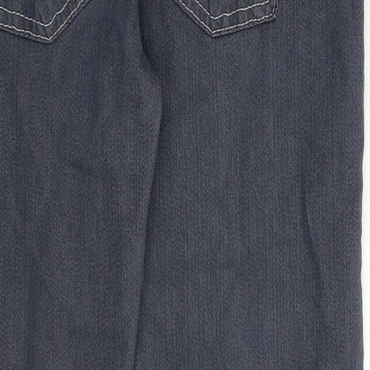 Authentic Womens Grey  Denim Straight Jeans Size 30 in L25 in