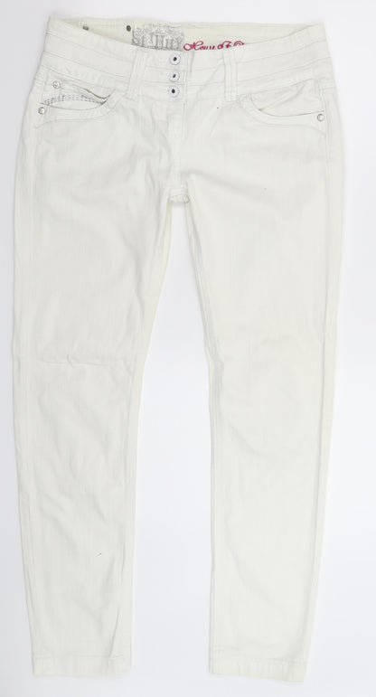 House of Denim Womens White  Denim Skinny Jeans Size 12 L29 in