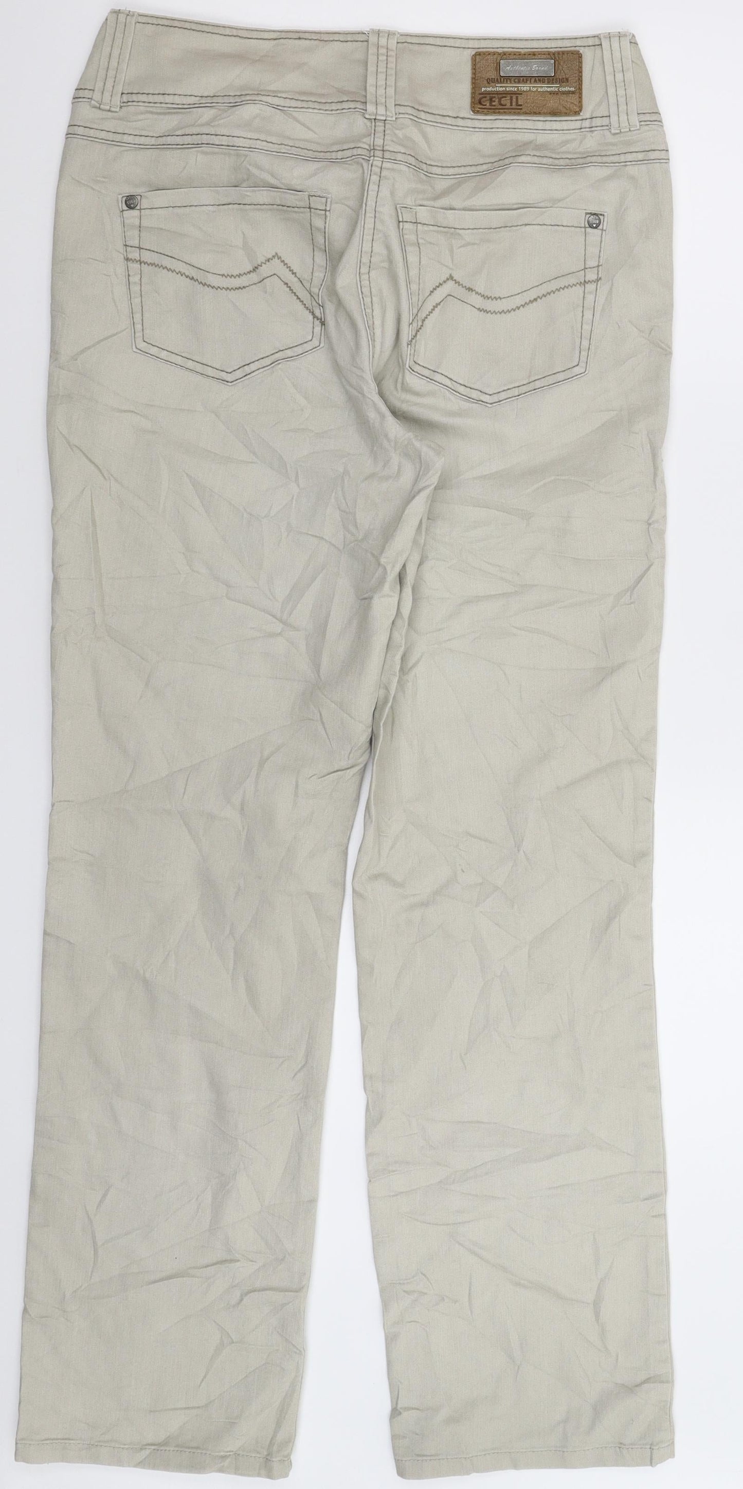 Cecil Womens Grey  Denim Straight Jeans Size 31 in L31 in