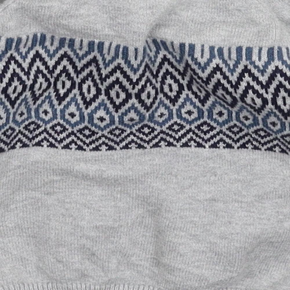 TU Baby Grey Geometric Knit Pullover Jumper Size 3-6 Months