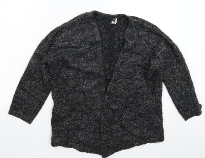 Divided Womens Black  Knit Cardigan Jumper Size S