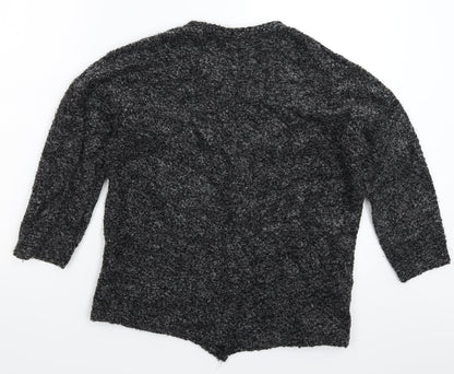 Divided Womens Black  Knit Cardigan Jumper Size S