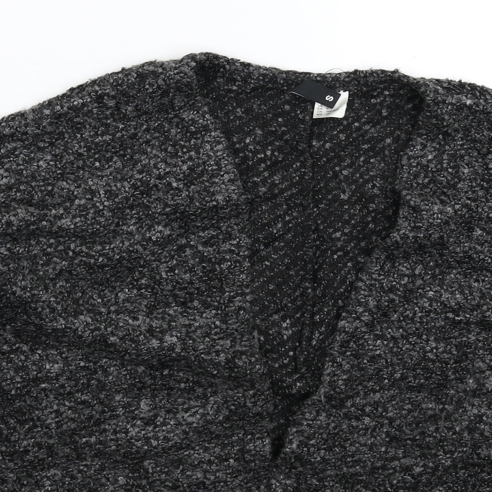 Divided Womens Black  Knit Cardigan Jumper Size S