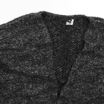 Divided Womens Black  Knit Cardigan Jumper Size S
