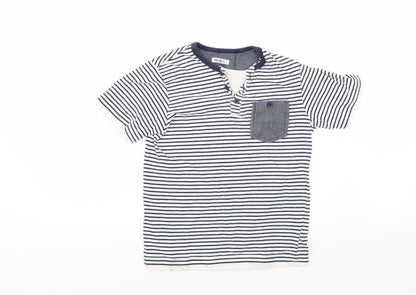 Pep&Co Boys Blue Striped  Basic Casual Size 9-10 Years