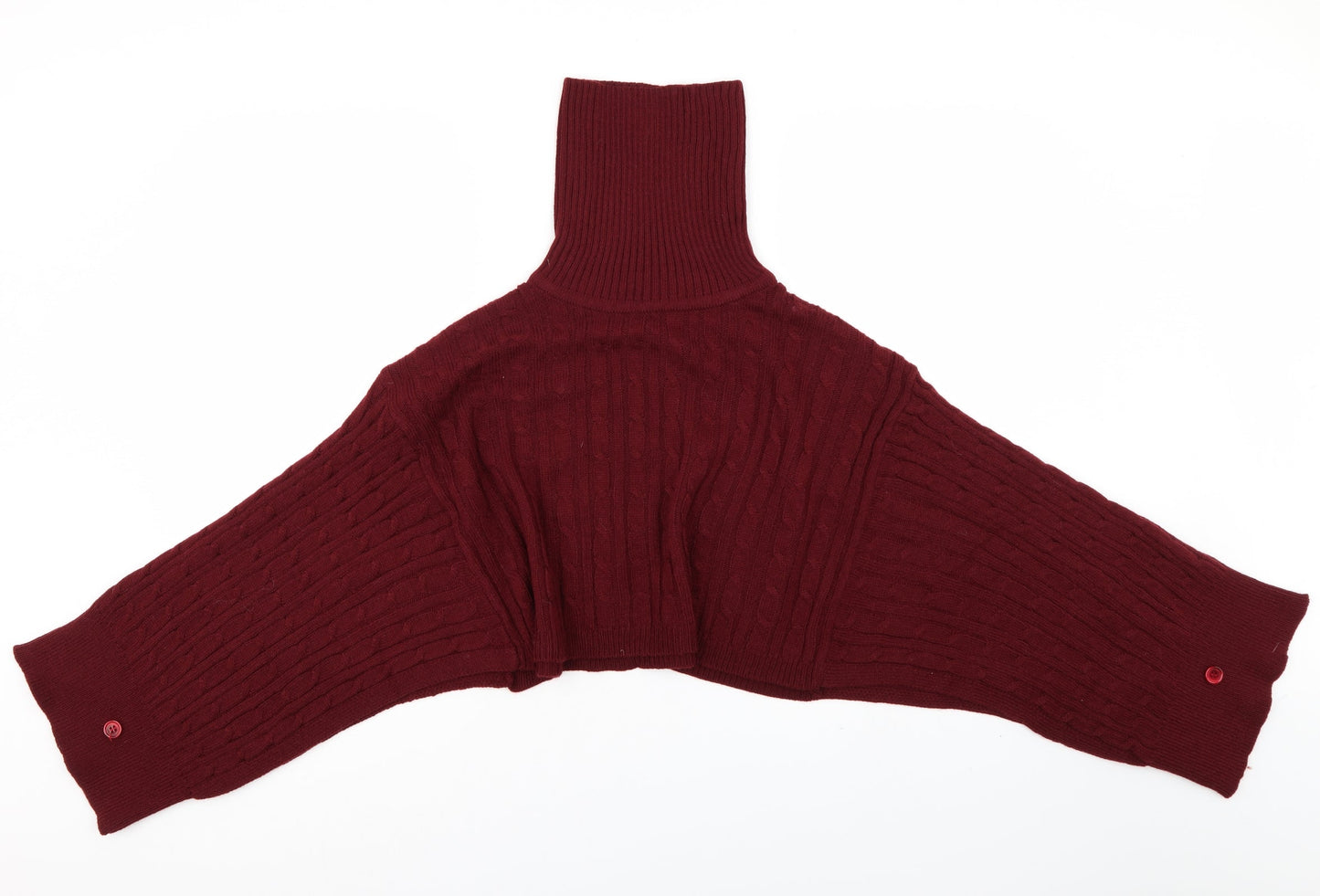 Shien Womens Red Fair Isle  Shrug Jumper Size L