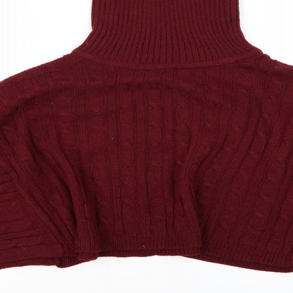 Shien Womens Red Fair Isle  Shrug Jumper Size L