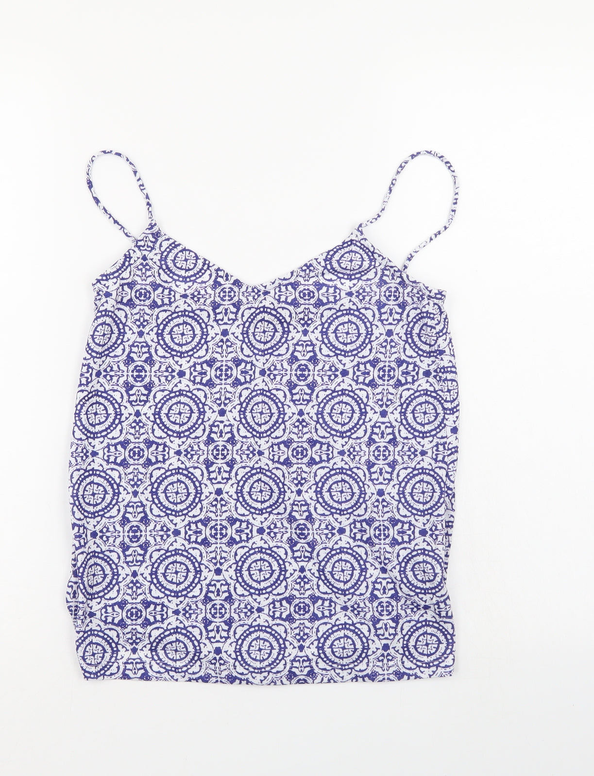 Primark Womens Blue Geometric  Basic Tank Size 6