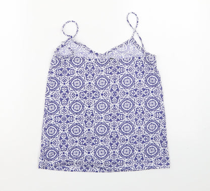Primark Womens Blue Geometric  Basic Tank Size 6