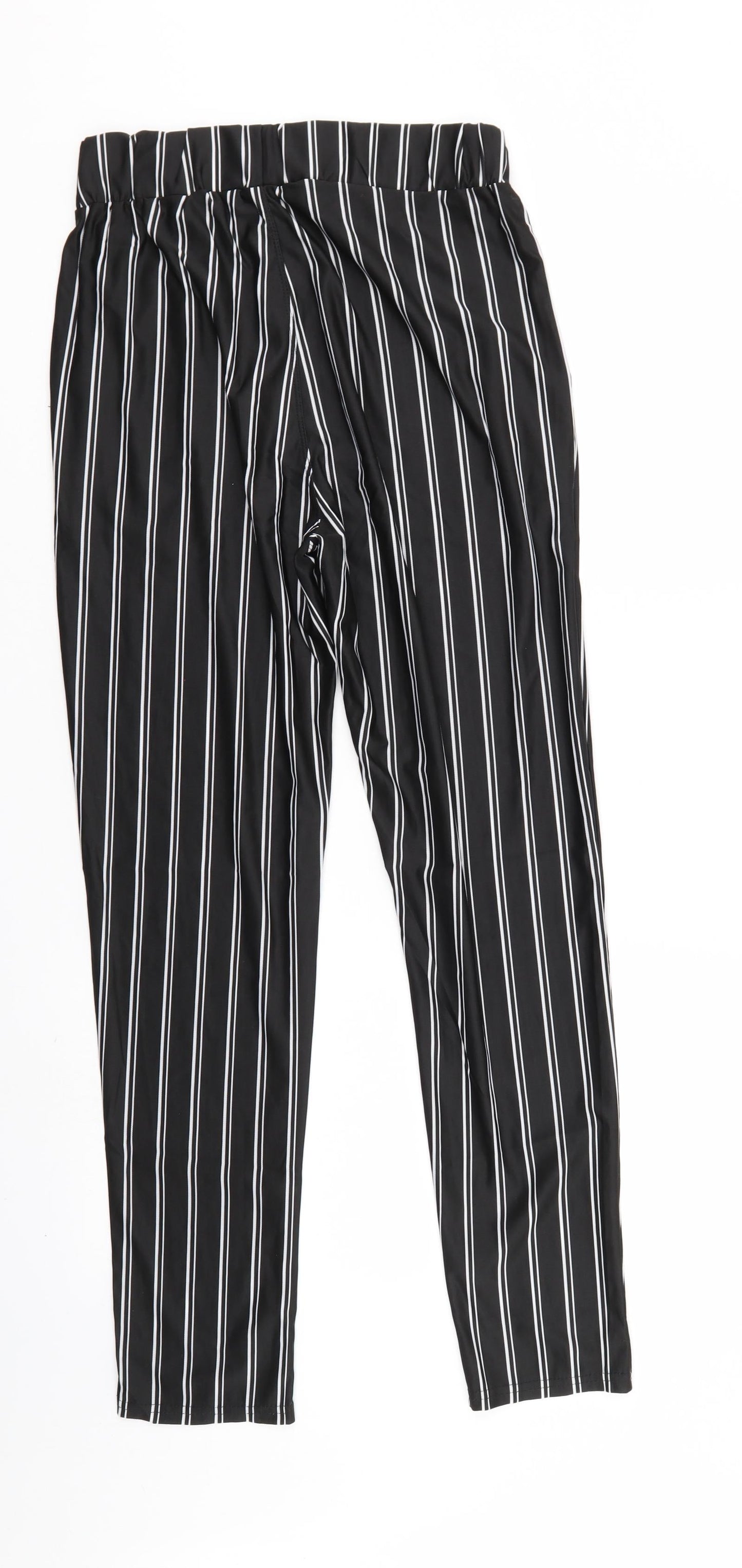 Preworn Womens Black Striped  Trousers  Size XL L29 in