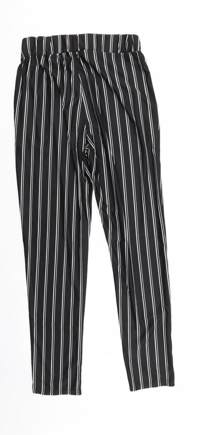 Preworn Womens Black Striped  Trousers  Size XL L29 in