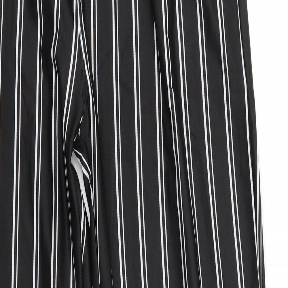 Preworn Womens Black Striped  Trousers  Size XL L29 in