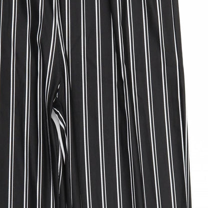 Preworn Womens Black Striped  Trousers  Size XL L29 in