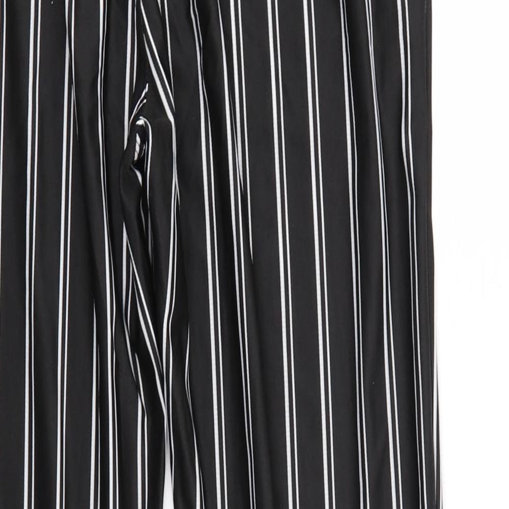 Preworn Womens Black Striped  Trousers  Size XL L29 in