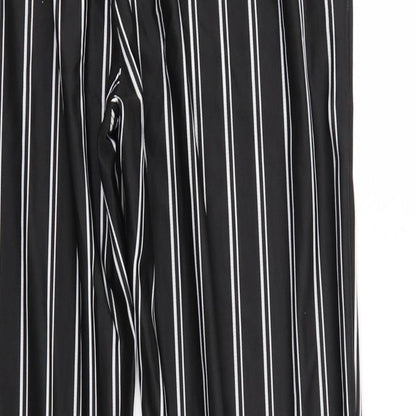 Preworn Womens Black Striped  Trousers  Size XL L29 in