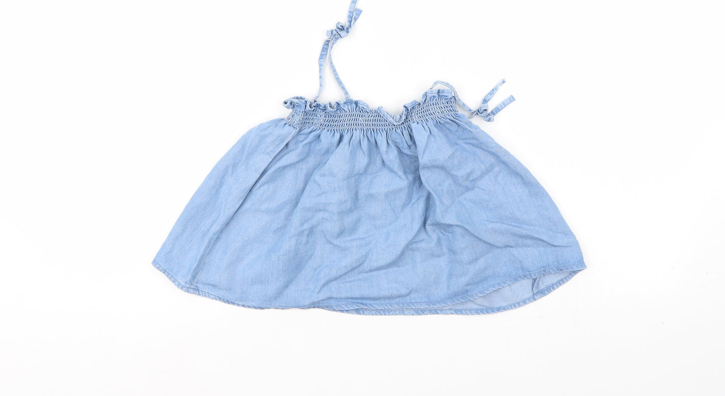 Zara Girls Blue  Denim A-Line Skirt Size 2-3 Years
