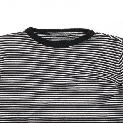 Cedar Wood State Womens Black Striped  Pullover Jumper Size S