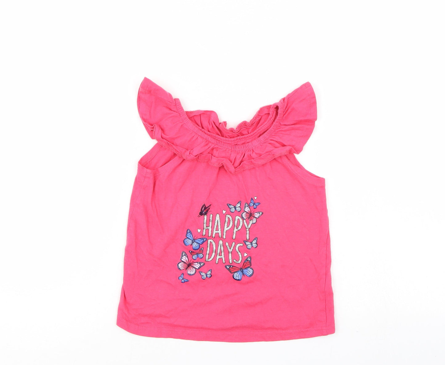 Primark Girls Pink   Basic Button-Up Size 6-7 Years
