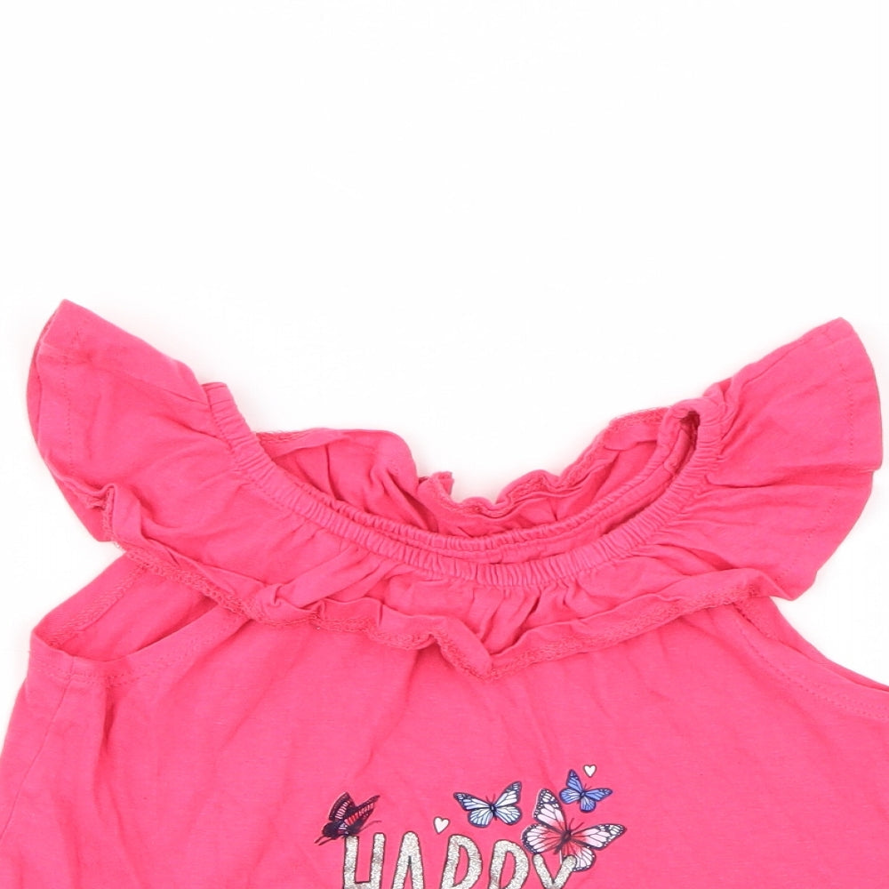 Primark Girls Pink   Basic Button-Up Size 6-7 Years