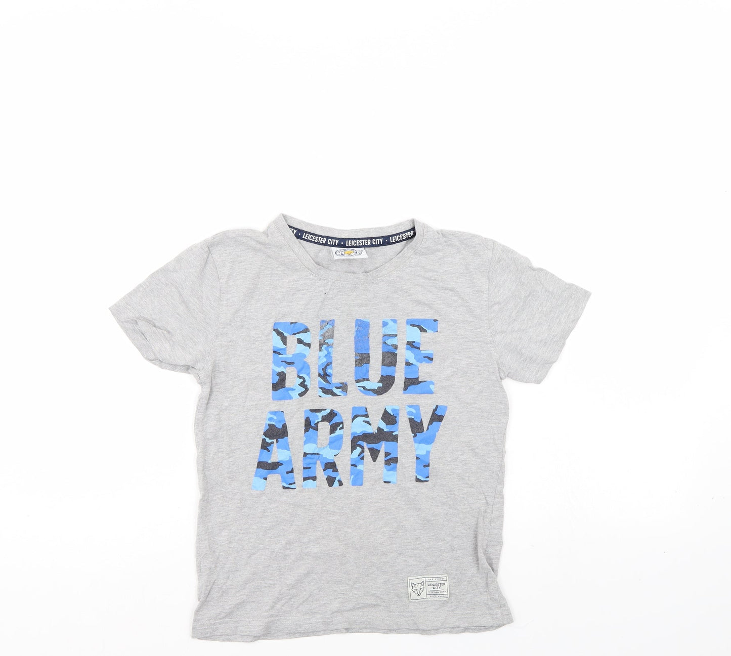 Leciester City FC Boys Grey   Basic T-Shirt Size 9-10 Years  - Leciester City FC