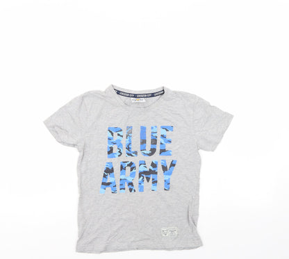 Leciester City FC Boys Grey   Basic T-Shirt Size 9-10 Years  - Leciester City FC
