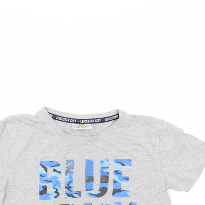 Leciester City FC Boys Grey   Basic T-Shirt Size 9-10 Years  - Leciester City FC