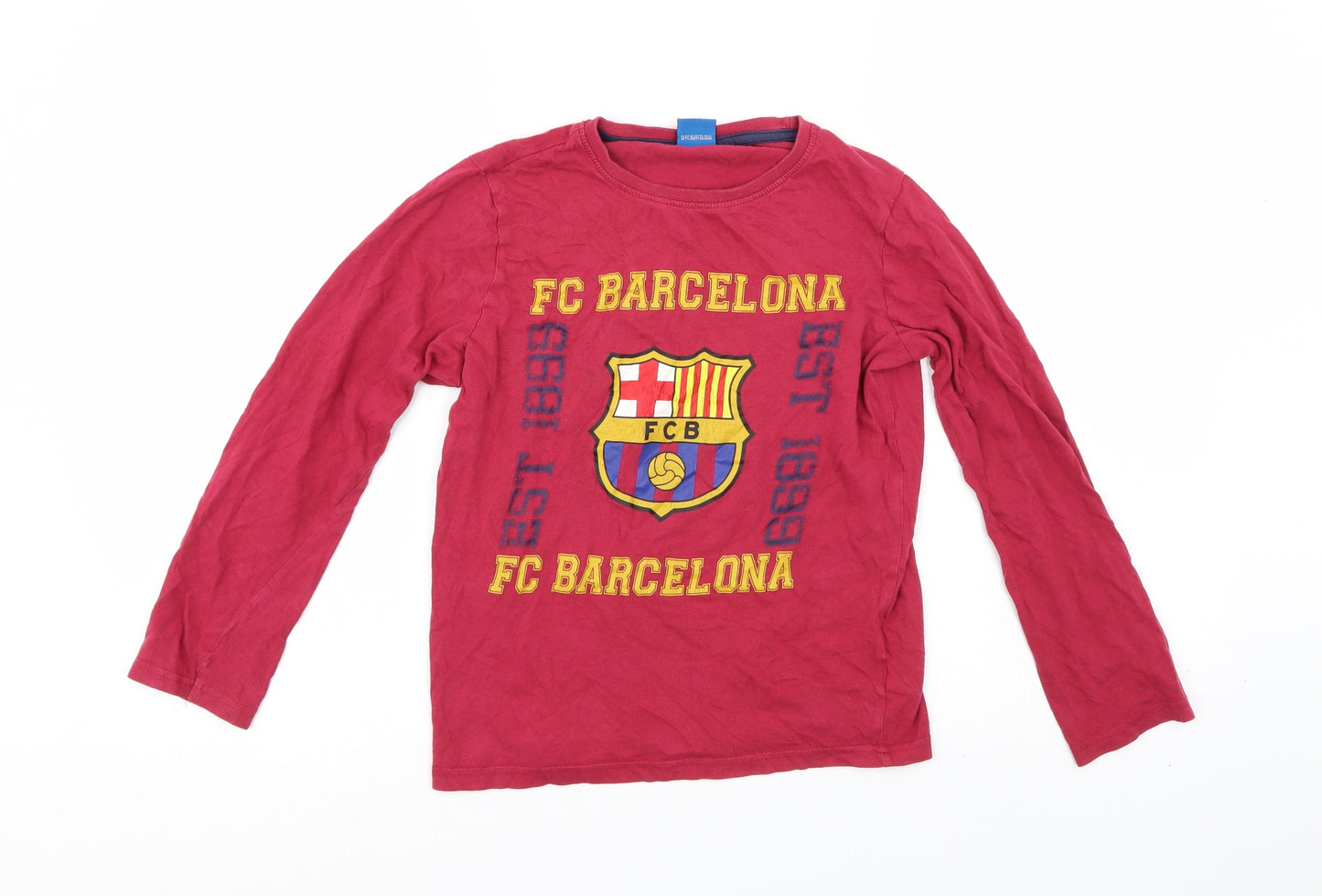 FC Barcelona Boys Red   Basic T-Shirt Size 10-11 Years  - FC Barcelona