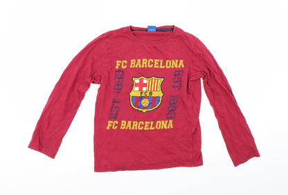 FC Barcelona Boys Red   Basic T-Shirt Size 10-11 Years  - FC Barcelona