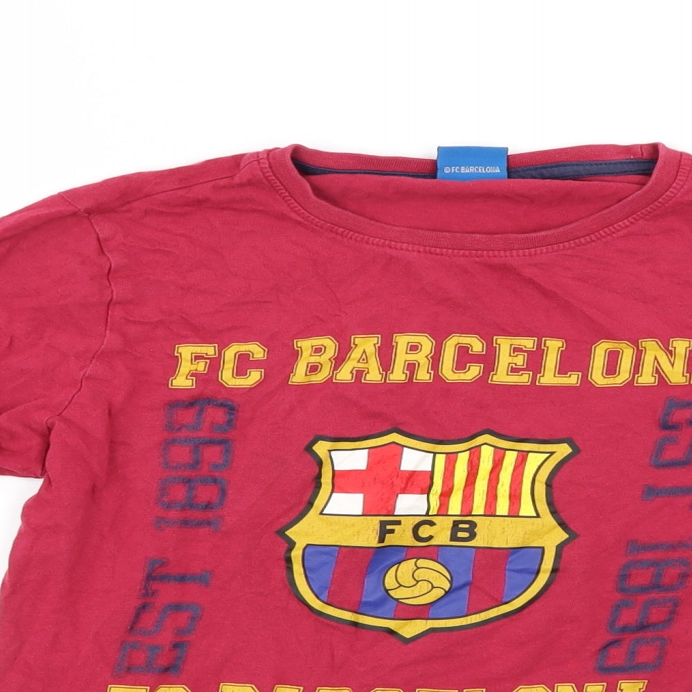 FC Barcelona Boys Red   Basic T-Shirt Size 10-11 Years  - FC Barcelona