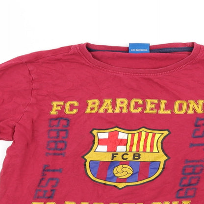FC Barcelona Boys Red   Basic T-Shirt Size 10-11 Years  - FC Barcelona