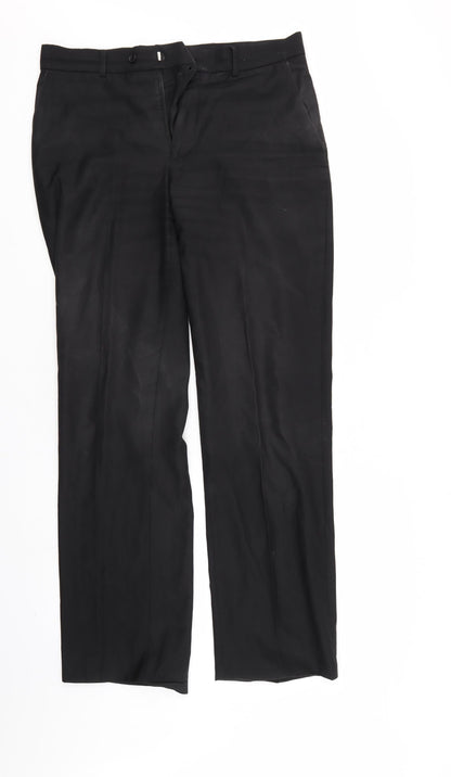 Burton Mens Black   Trousers  Size 32 L31 in