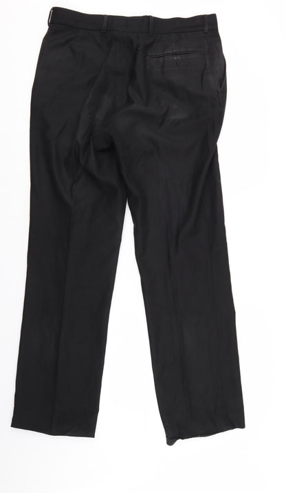 Burton Mens Black   Trousers  Size 32 L31 in