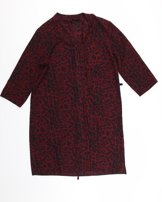 Papaya Womens Red Animal Print  Pinafore/Dungaree Dress  Size 12