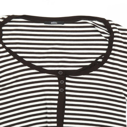 Womens UK Size 12 Marks and Spencer Brown Basic Blouse