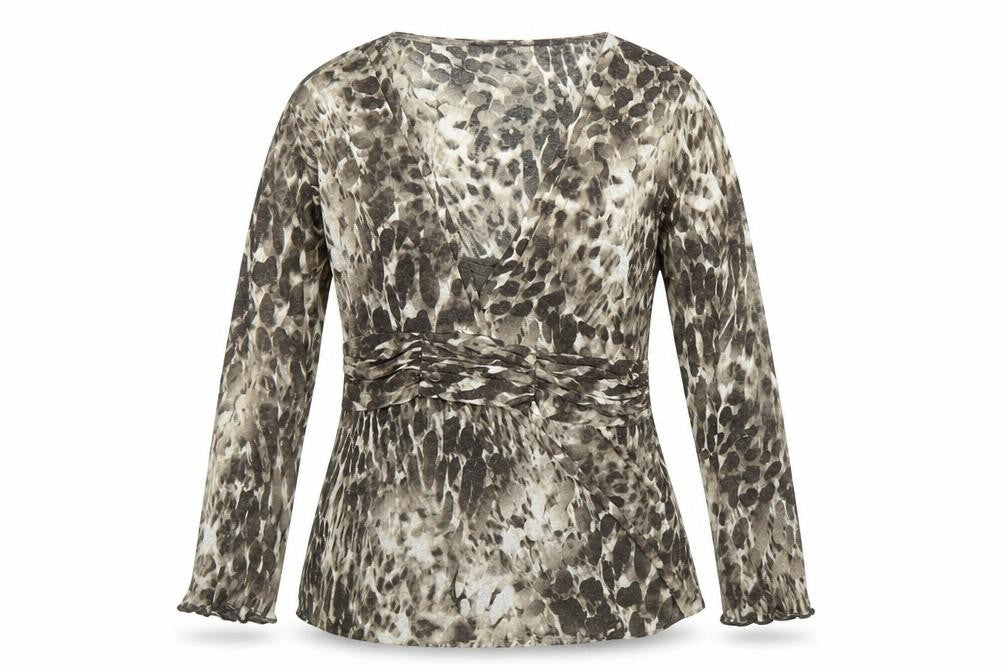 Womens UK Size 12 Moda Brown Basic Blouse