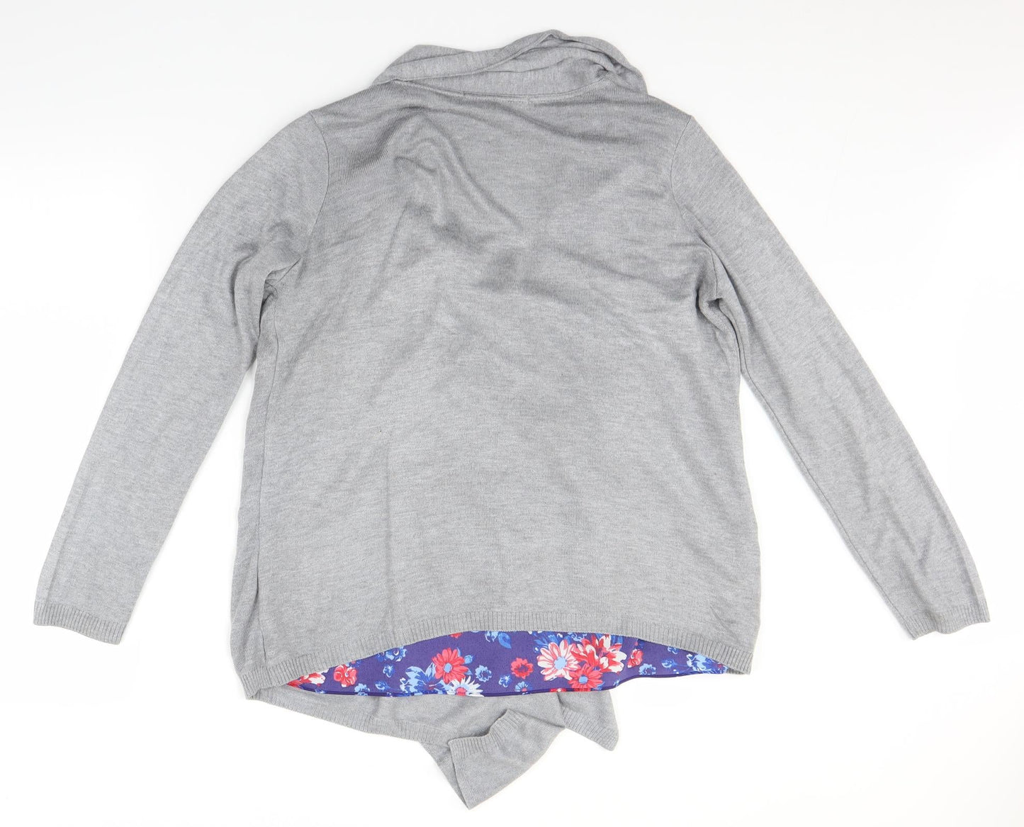 George Womens Grey Floral  Basic Blouse Size 12