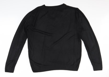 Easy Mens Black   Pullover Jumper Size M