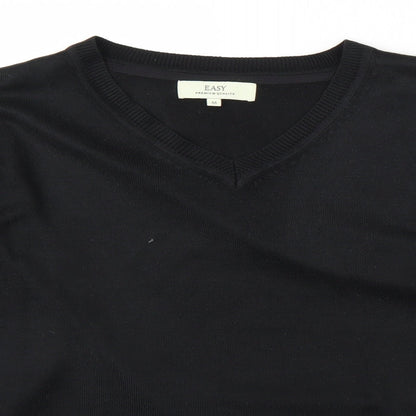 Easy Mens Black   Pullover Jumper Size M