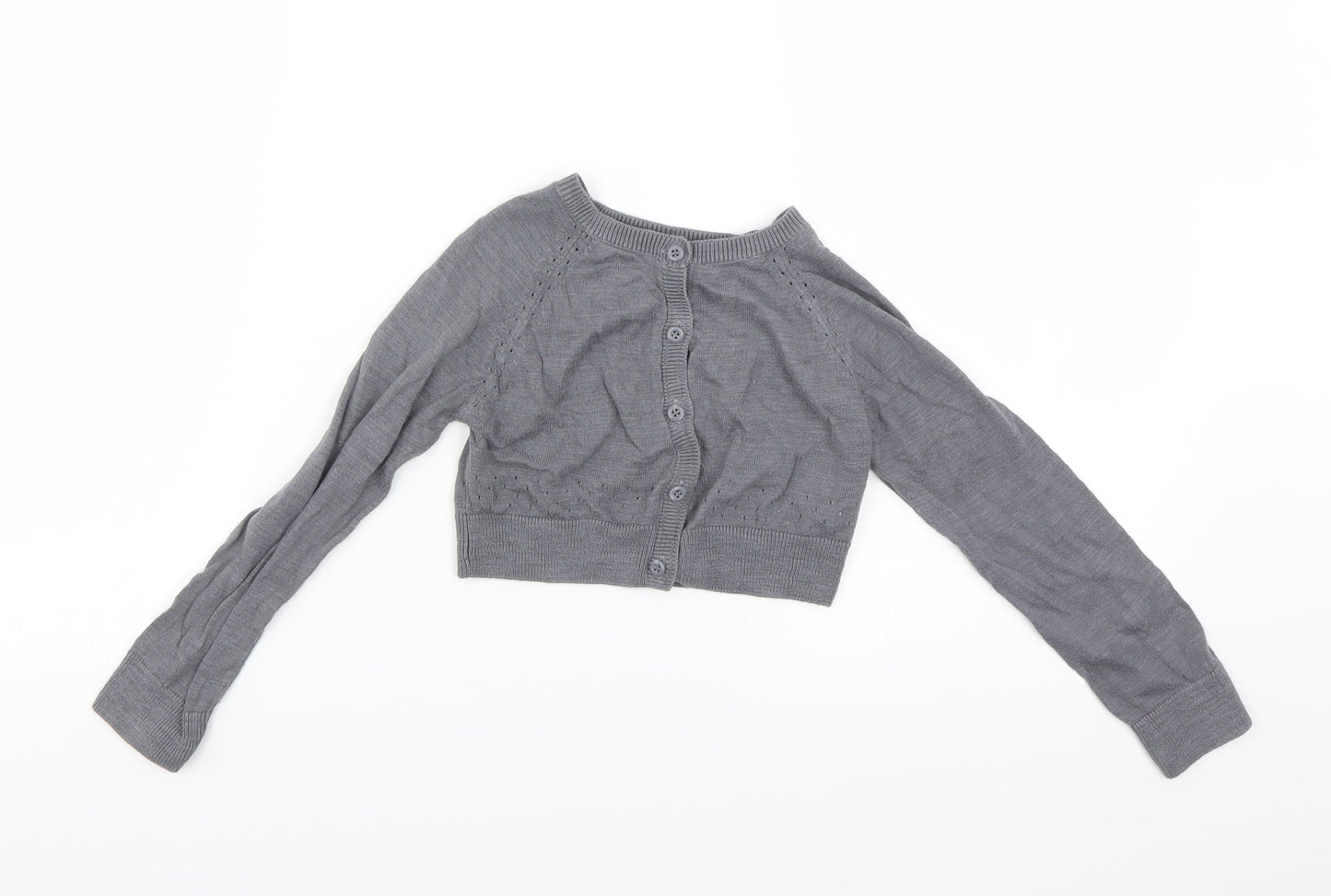 Mothercare Girls Grey   Cardigan Jumper Size 4 Years
