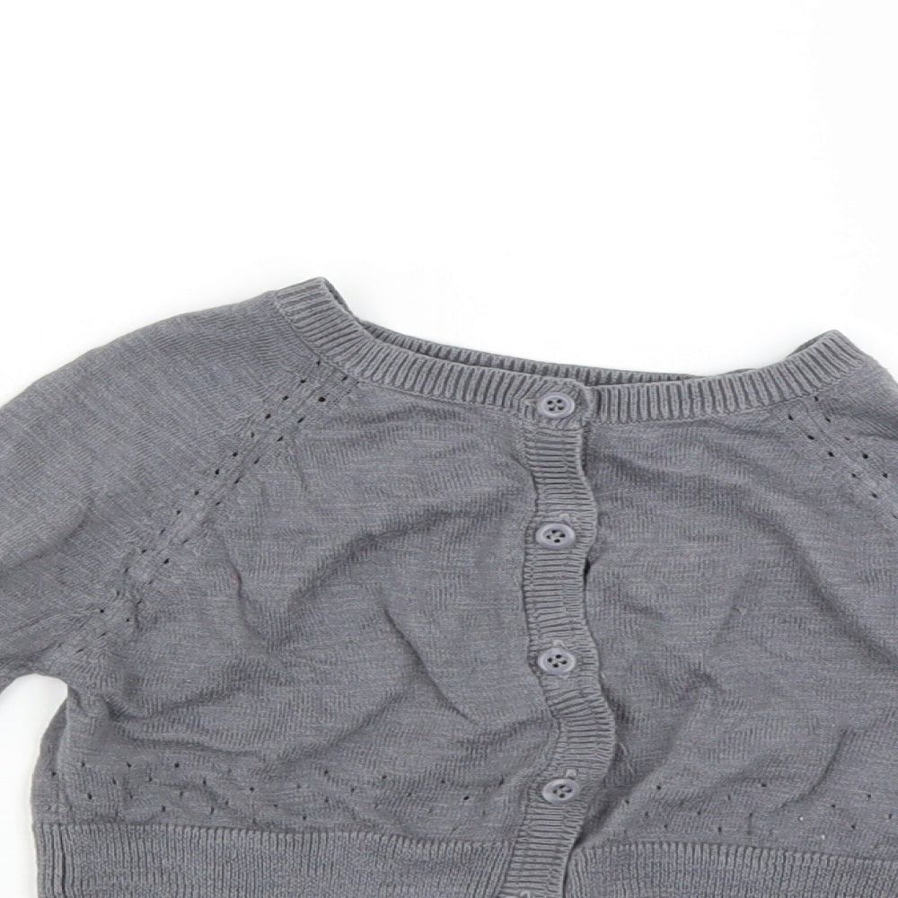 Mothercare Girls Grey   Cardigan Jumper Size 4 Years